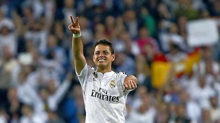 Das war's! Chicharito feiert sein Siegtor für Real.