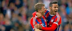 Thomas Müller (li.) und Thiago (re.) waren taufrisch gegen den FC Porto