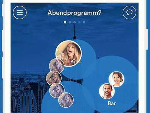Beim Vobe-Messenger werden Verabredungen über eine grafische Oberfläche dargestellt.