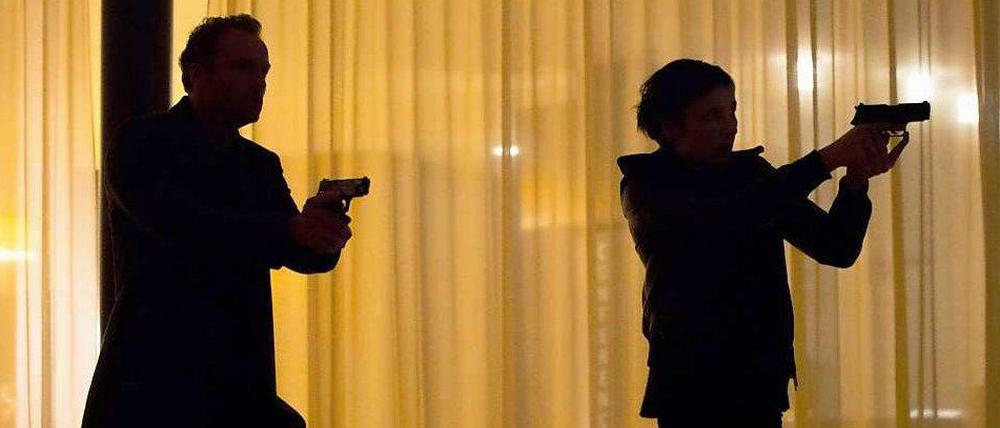 Die Kommissare Nina Rubin (Meret Becker) und Robert Karow (Mark Waschke) in ihrem ersten „Tatort“-Einsatz.