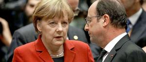 Angela Merkel und Francois Hollande beim EU-Gipfel in Brüssel.