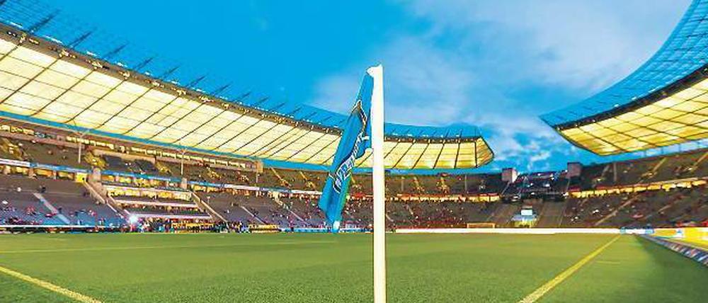 Teppichhaus. Im Olympiastadion liegt ein neuer Rasen. Am Samstag empfängt Hertha BSC das Team von Schalke 04.