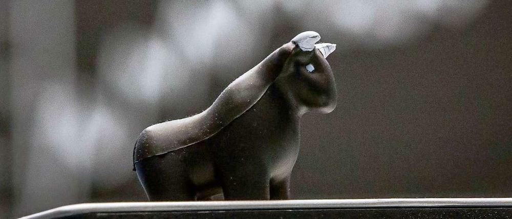 Die Bullen regieren. Das Symbol für steigende Aktienkurse ist ein beliebtes Fotomotiv in diesen Tagen.