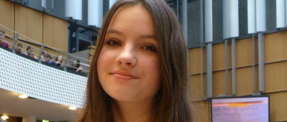 Helene Martinez-Krieger ist 14 und hat beim Landeswettbewerb "Jugend debattiert" in der Altersgruppe 13-15 den ersten Platz belegt.