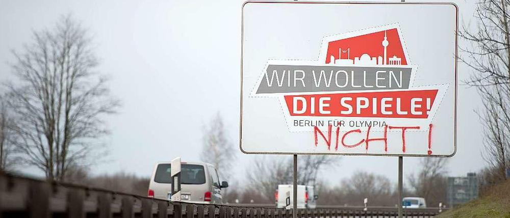 Zwar will eine Mehrheit der Berliner offenbar die olympischen Spiele in der Hauptstadt - es gibt aber auch sehr viele Kritiker. 