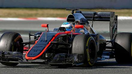 Vor seinem Crash. Fernando Alonso. 