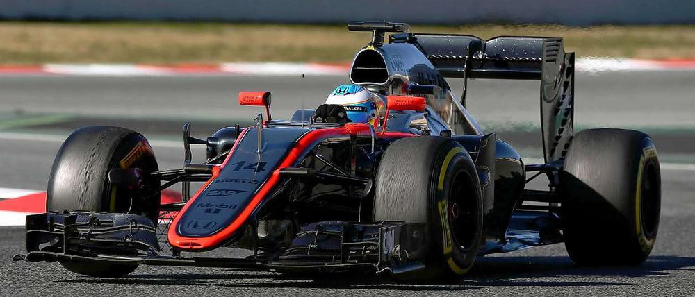 Vor seinem Crash. Fernando Alonso.