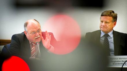 Zwei Männer, kein Flughafen. Horst Amann und Hartmut Mehdorn (rechts).