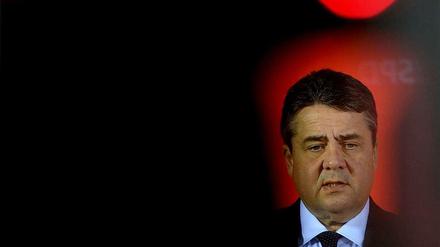 SPD-Chef Sigmar Gabriel auf der Klausurtagung der SPD-Spitze in Nauen.