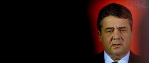 SPD-Chef Sigmar Gabriel auf der Klausurtagung der SPD-Spitze in Nauen.