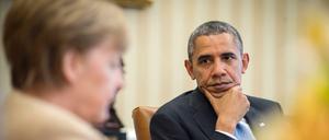 Bundeskanzlerin Angela Merkel zu Besuch bei US-Präsident Barack Obama im Mai 2014