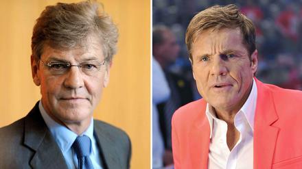 Die Kombo zeigt Ernst August Prinz von Hannover (l, am 15.06.2009) und Dieter Bohlen (r, am 14.03.2009). Sie haben die Bundesrepublik Deutschland wegen Verletzung ihrer Menschenrechte verklagt. 