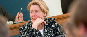 Bildungsstadträtin und designierte Bezirksbürgermeisterin von Neukölln Franziska Giffey in der Bezirksverordnetenversammlung.