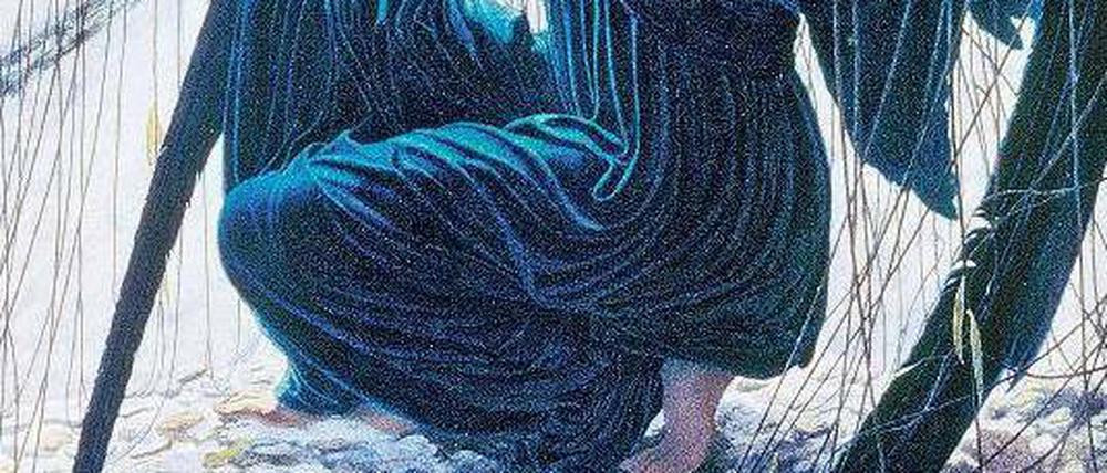 Ahnung. Carlos Schwabe: Der Tod und der Totengräber, 1895