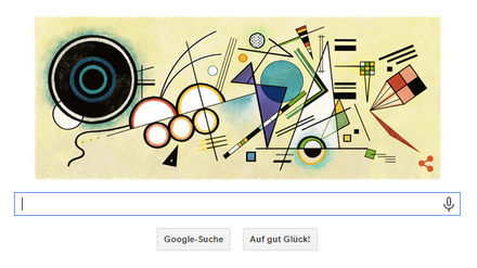 Für das Kandinsky-Google Doodle bastelte die Suchmaschine an einer abstrakte Umsetzung des Google-Schriftzuges.