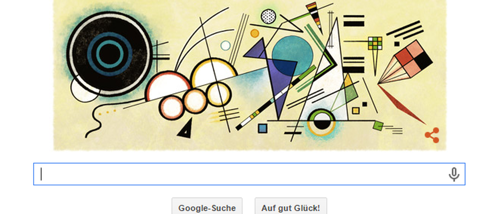 Für das Kandinsky-Google Doodle bastelte die Suchmaschine an einer abstrakte Umsetzung des Google-Schriftzuges.