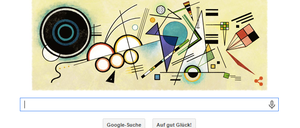 Für das Kandinsky-Google Doodle bastelte die Suchmaschine an einer abstrakte Umsetzung des Google-Schriftzuges.