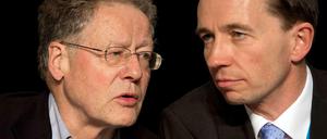 Die AfD-Sprecher Konrad Adam und Bernd Lucke
