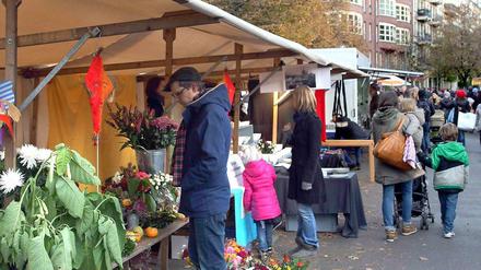Standhaft.Am Kollwitzplatz könnte künftig noch mehr Markttreiben herrschen.