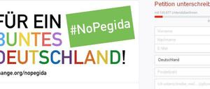 Für ein buntes Deutschland: Im Internet werden Unterschriften gegen Pegida gesammelt.