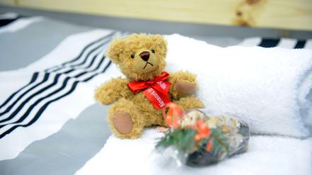 Ein Teddy muss schon sein als Berliner Begrüßungsgeschenk.