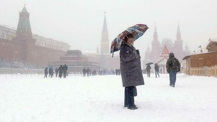 Eiszeit in Moskau: Die russische Wirtschaftsleistung geht zurück.