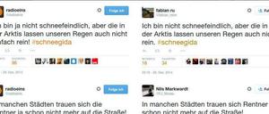 Links die Radio-Eins-Tweets, rechts die Originale. Marc Biskup hat aufgepasst