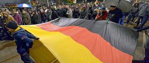 "Pegida"-Aufmarsch am vergangenen Montag in Dresden - mit damals rund 18.000 Teilnehmern