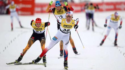 Am Sonntag gewann der Norweger Mikko Kokslien (re.) knapp vor Fabian Rießle.