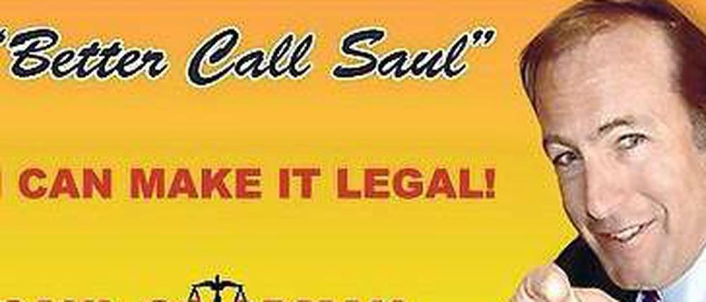 Ein Anwalt für alle Fälle. Saul Goodman (Bob Odenkirk), der windige Rechtsverdreher aus der US-Serie „Breaking Bad“, bekommt im kommenden Jahr eine eigene Serie. 