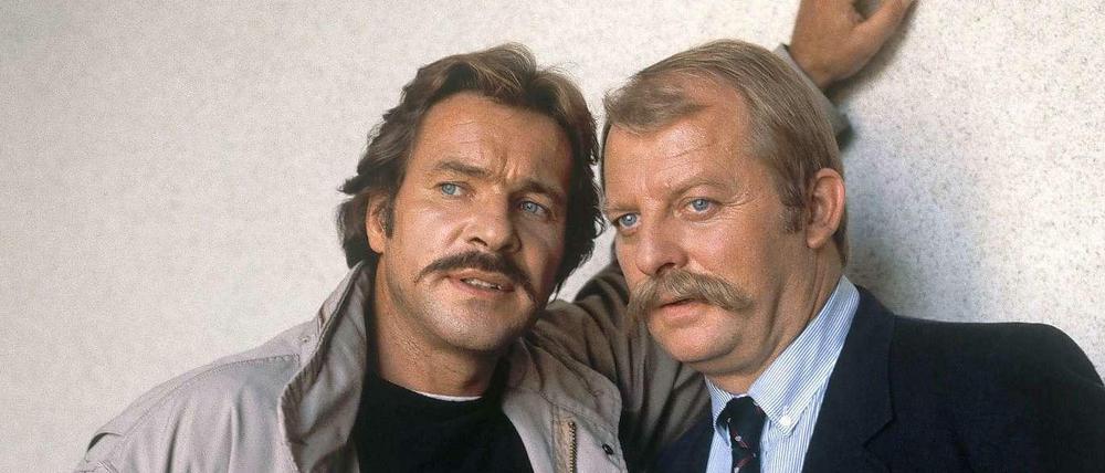 Partner von Schimansky. Eberhard Feik, hier mit Götz George, soll laut "Zeit"-Magazin für die Stasi gearbeitet haben.