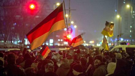 Bärgida-Demonstration in Berlin, Kundgebung eines Hauptstadt-Ablegers von Pegida.