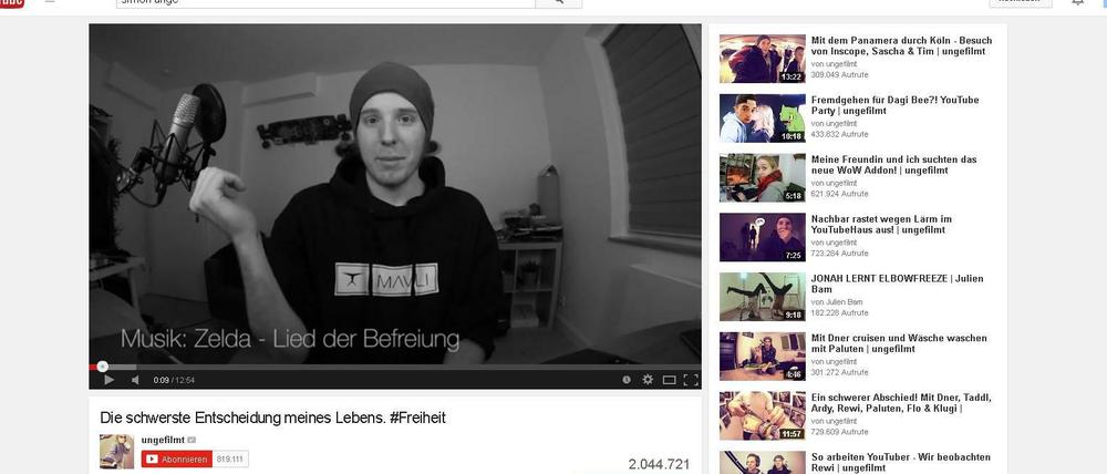 Simon Unge auf Youtube