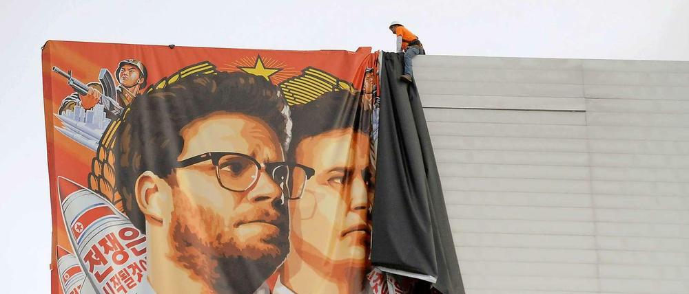 Filmstart an Weihnachten? Nichts da. Sony hat die Nordkorea-Satire nach Terrordrohungen und Hackerangriffen zurückgezogen.