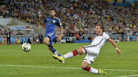 Mit links. Mario Götzes Tor im WM-Finale gegen Brasilien.