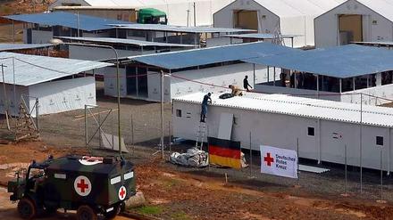 Das deutsche Behandlungszentrum in Monrovia ist noch nicht fertig.