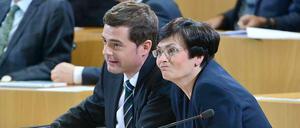 Soll jetzt erstmal in Thürigen Oppositionsarbeit machen: Mike Mohring, hier neben der ehemaligen Ministerpräsidentin Christine Lieberknecht.