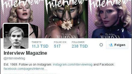 Madonna macht mit einer Cover-Serie für das Interview Magazine von sich reden.