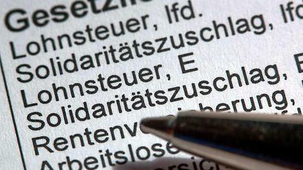 Wohin mit den Soli-Mitteln?