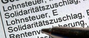 Wohin mit den Soli-Mitteln?