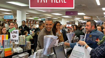 US-Präsident Barack Obama und seine Töchter.