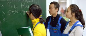 Junge Auszubildende. 