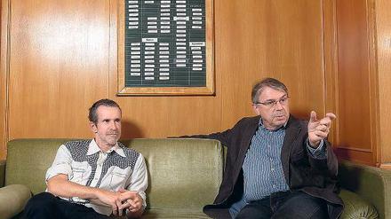 Auf der Besetzungscouch. DT-Ensemblemitglied Ulrich Matthes und Intendant Ulrich Khuon. 