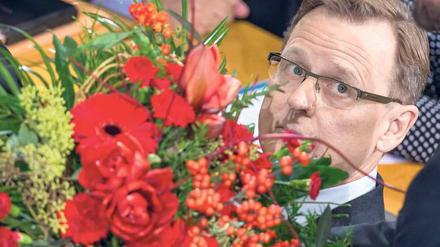 Rot-Rot-Grün. Blumen für Bodo Ramelow.