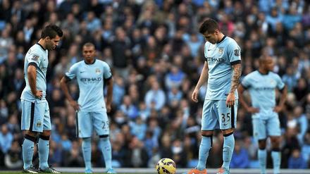 Zuversicht sieht anders aus: Manchester City droht mal wieder in der Gruppenphase der Champions League auszuscheiden.