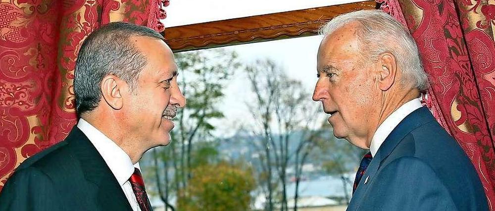 Zwischen US-Vizepräsident Biden und dem türkischen Präsidenten Erdogan gibt es wenig Annäherung.