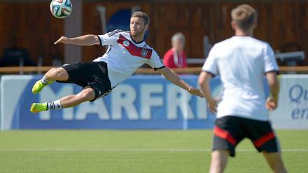 Shkodran Mustafi beim Training während der WM in Brasilien.