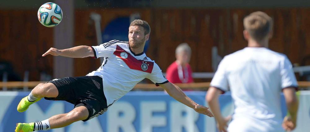 Shkodran Mustafi beim Training während der WM in Brasilien.
