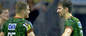 Läuft doch! Paul Drux und Fabian Wiede spielen trotz ihrer Jugendlichkeit bereits in der Nationalmannschaft. Die beiden Rückraumspieler sind die Vorzeigeobjekte der Nachwuchsarbeit bei den Füchsen Berlin. 