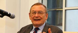 Ehrung für Klaus Schütz. Der ehemalige Regierende Bürgermeister, hier im Mai 2011 bei einem Diskussionsabend im Tagesspiegel-Verlagshaus.